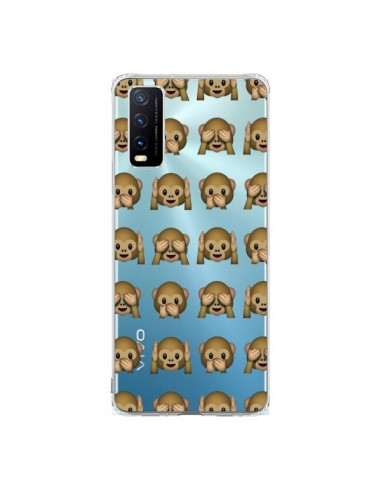 Coque Vivo Y20S Singe Monkey Emoticone Emoji Transparente - Laetitia