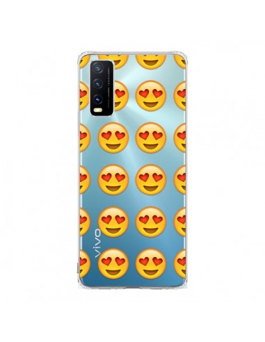 Coque Vivo Y20S Love Amoureux Smiley Emoticone Emoji Transparente - Laetitia