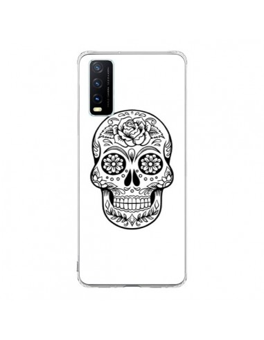 Coque Vivo Y20S Tête de Mort Mexicaine Noir - Laetitia