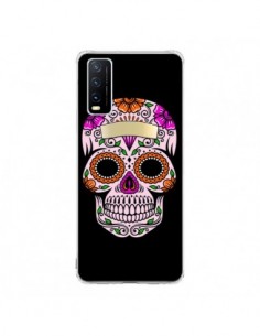 Coque Vivo Y20S Tête de Mort Mexicaine Multicolore -...
