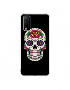 Coque Vivo Y20S Tête de Mort Mexicaine Multicolore Noir -...
