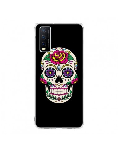 Coque Vivo Y20S Tête de Mort Mexicaine Multicolore Noir - Laetitia