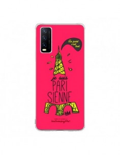 Coque Vivo Y20S Je suis Parisienne La Tour Eiffel Rose -...