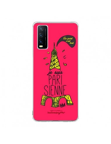 Coque Vivo Y20S Je suis Parisienne La Tour Eiffel Rose - Leellouebrigitte