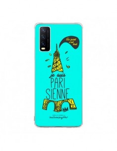 Coque Vivo Y20S Je suis Parisienne La Tour Eiffel Bleu -...