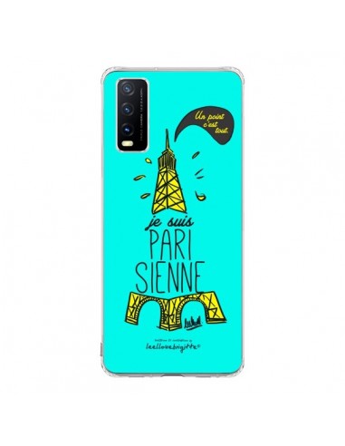 Coque Vivo Y20S Je suis Parisienne La Tour Eiffel Bleu - Leellouebrigitte