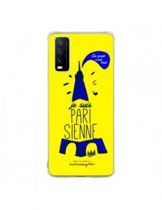 Coque Vivo Y20S Je suis Parisienne La Tour Eiffel Jaune -...