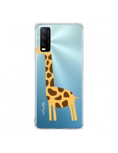 Coque Vivo Y20S Girafe Giraffe Animal Savane Transparente - Petit Griffin