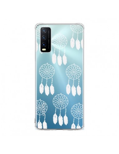 Coque Vivo Y20S Attrape Rêves Blanc Dreamcatcher Mini Transparente - Petit Griffin