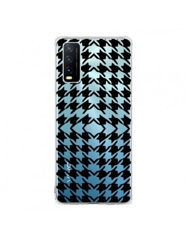 Coque Vivo Y20S Vichy Carre Noir Transparente - Petit Griffin