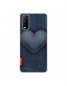 Coque Vivo Y20S Love Coeur en Jean - Lassana