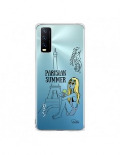 Coque Vivo Y20S Parisian Summer Ete Parisien Transparente...