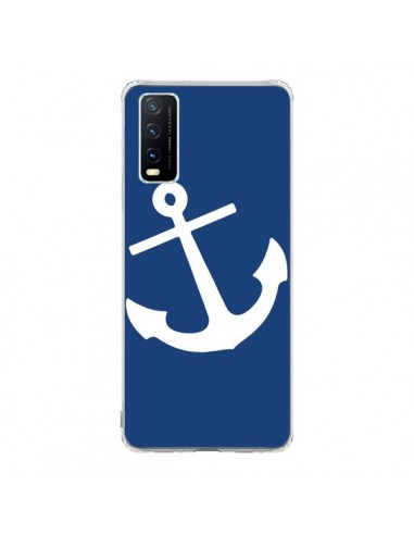 Coque Vivo Y20S Ancre Navire Navy Blue Anchor - Mary Nesrala