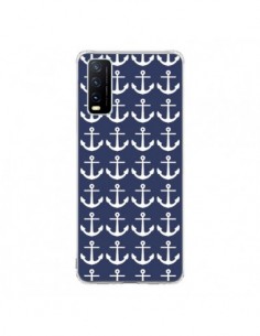 Coque Vivo Y20S Ancre Marin Bleu Anchors Navy - Mary Nesrala