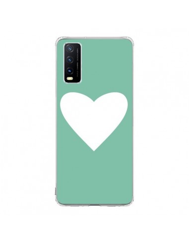 Coque Vivo Y20S Coeur Mint Vert - Mary Nesrala