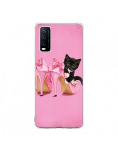 Coque Vivo Y20S Chaton Chat Noir Kitten Chaussure Shoes -...
