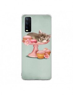 Coque Vivo Y20S Chaton Chat Kitten Cookies Cupcake -...