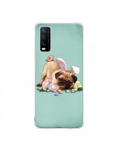 Coque Vivo Y20S Chien Dog Rabbit Lapin Pâques Easter -...