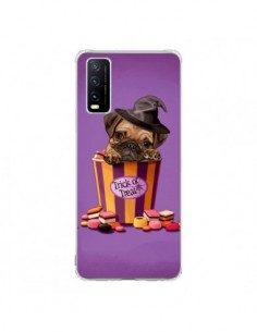 Coque Vivo Y20S Chien Dog Halloween Sorciere Bonbon -...