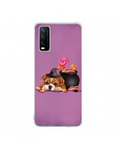 Coque Vivo Y20S Chien Dog Halloween Sorciere Chaudron...