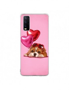 Coque Vivo Y20S Chien Dog Lunettes Coeur Ballon -...