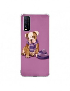 Coque Vivo Y20S Chien Dog Echarpe Bonnet Froid Hiver -...