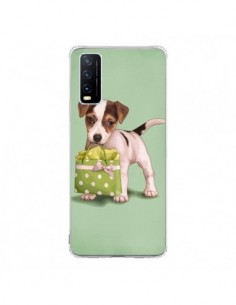 Coque Vivo Y20S Chien Dog Shopping Sac Pois Vert -...