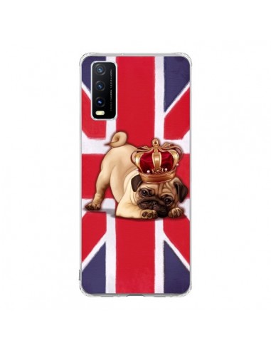 Coque Vivo Y20S Chien Dog Anglais UK British Queen King Roi Reine - Maryline Cazenave