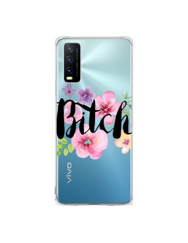 Coque Vivo Y20S Bitch Flower Fleur Transparente - Maryline Cazenave