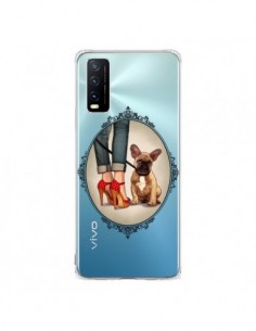 Coque Vivo Y20S Lady Jambes Chien Bulldog Dog...
