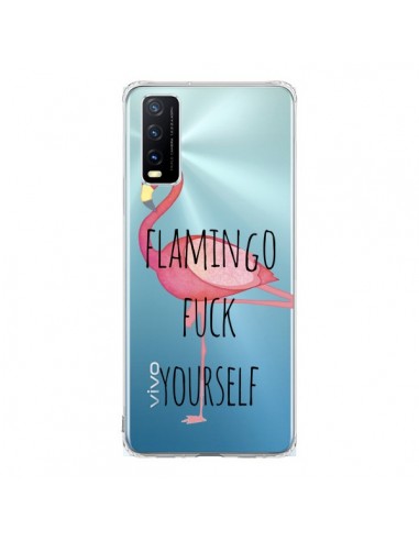 Coque Vivo Y20S Flamingo Fuck Transparente - Maryline Cazenave