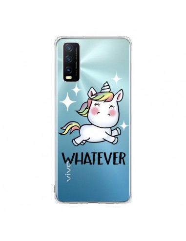 Coque Vivo Y20S Licorne Whatever Transparente - Maryline Cazenave