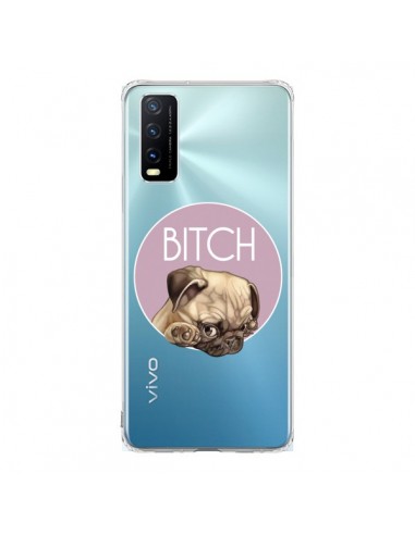 Coque Vivo Y20S Bulldog Bitch Transparente - Maryline Cazenave