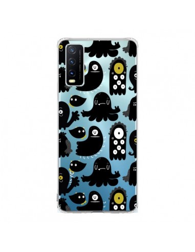 Coque Vivo Y20S Monsters Monstres Pattern Transparente - Maria Jose Da Luz