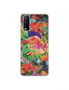 Coque Vivo Y20S Tropical Flamant Rose - Monica Martinez