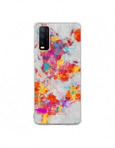 Coque Vivo Y20S Terre Map Monde Mother Earth Crying -...