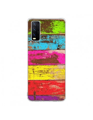 Coque Vivo Y20S Bois Coloré Vintage - Maximilian San