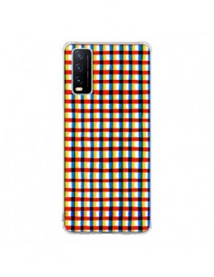 Coque Vivo Y20S Crossed Eyes Lines Red - Ninola Design