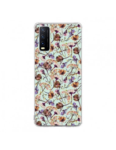 Coque Vivo Y20S Dry Blue Flowers - Ninola Design