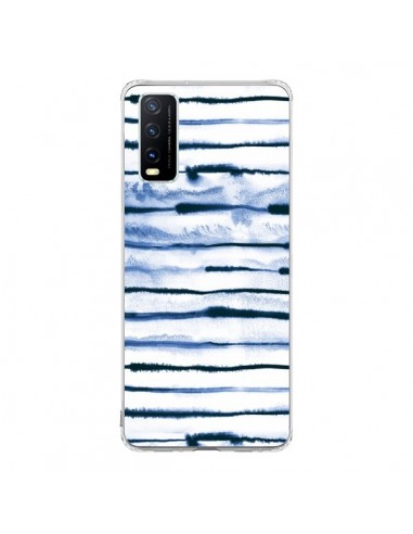 Coque Vivo Y20S Electric Lines White - Ninola Design