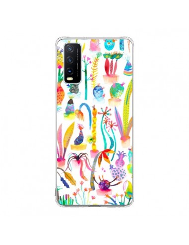 Coque Vivo Y20S Little Textured Dots White - Ninola Design