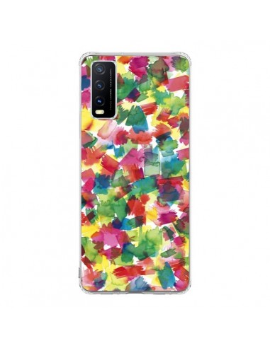 Coque Vivo Y20S Speckled Watercolor Blue - Ninola Design