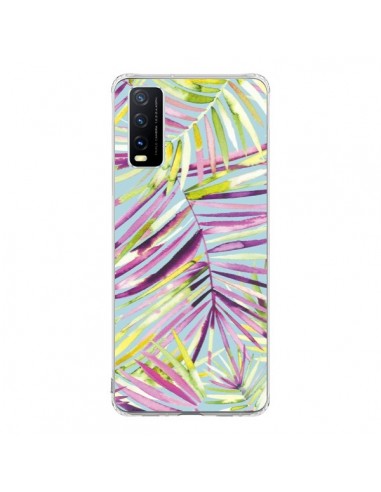 Coque Vivo Y20S Tropical Flowers Multicolored - Ninola Design