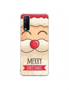 Coque Vivo Y20S Moustache du Père Noël Merry Christmas -...