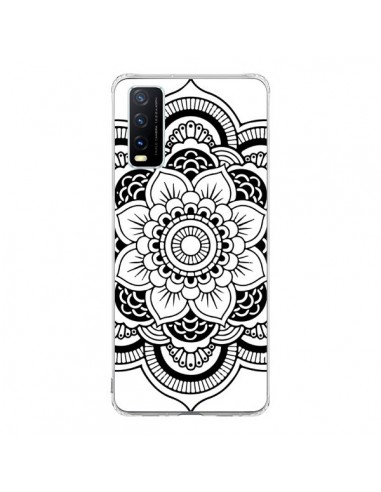 Coque Vivo Y20S Mandala Noir Azteque - Nico