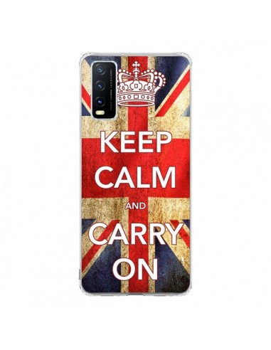 Coque Vivo Y20S Keep Calm and Carry On - Nico