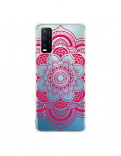 Coque Vivo Y20S Mandala Rose Fushia Azteque Transparente...