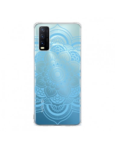 Coque Vivo Y20S Mandala Bleu Azteque Transparente - Nico