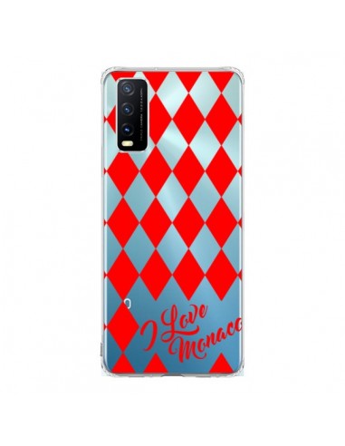 Coque Vivo Y20S I Love Monaco et Losange Rouge - Nico