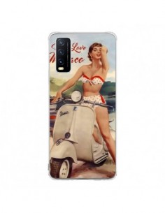 Coque Vivo Y20S Pin Up With Love From Monaco Vespa...